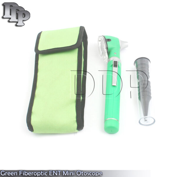 Green Mini Otoscope Fiber Optic-Medical Diagnostic Examination Approved