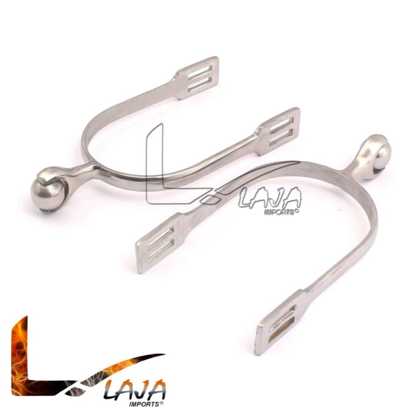 Horse Spurs Stainless Steel Smooth Roller Ball English Spur Light Weight Polish