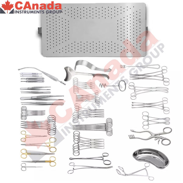 Hysterectomy Instruments Set Gynecology Instruments, Reusable Surgical Aluminum