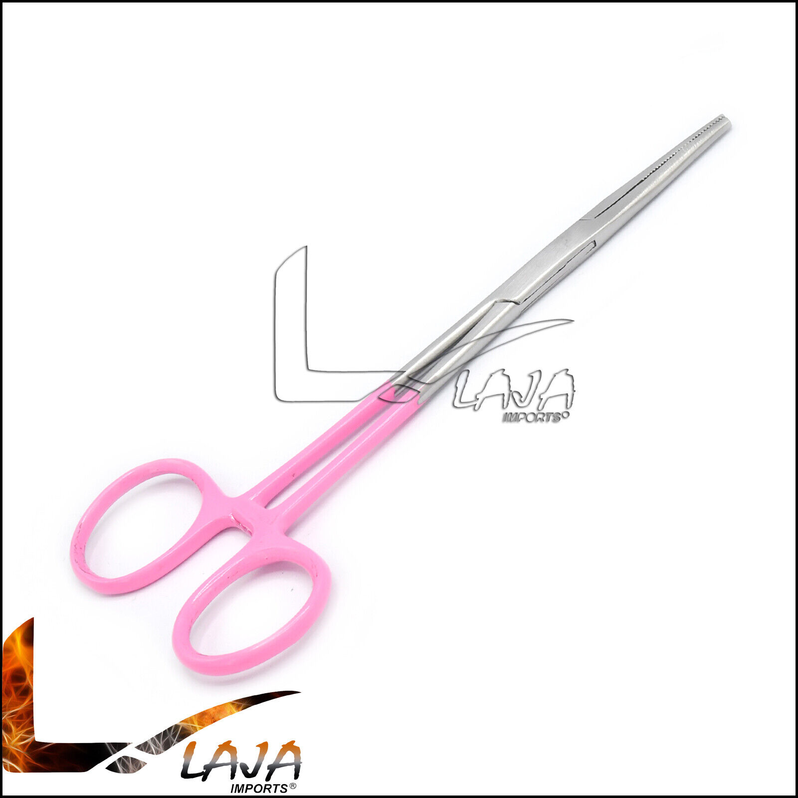 Kelly-Hemostat-Forceps-55-Straight-Pink-Color-Handle-Surgical-Instruments-274753303496-3