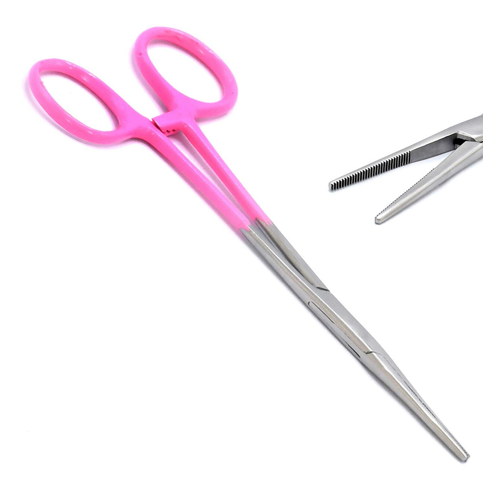 Kelly-Hemostat-Forceps-55-Straight-Pink-Color-Handle-Surgical-Instruments-274753303496