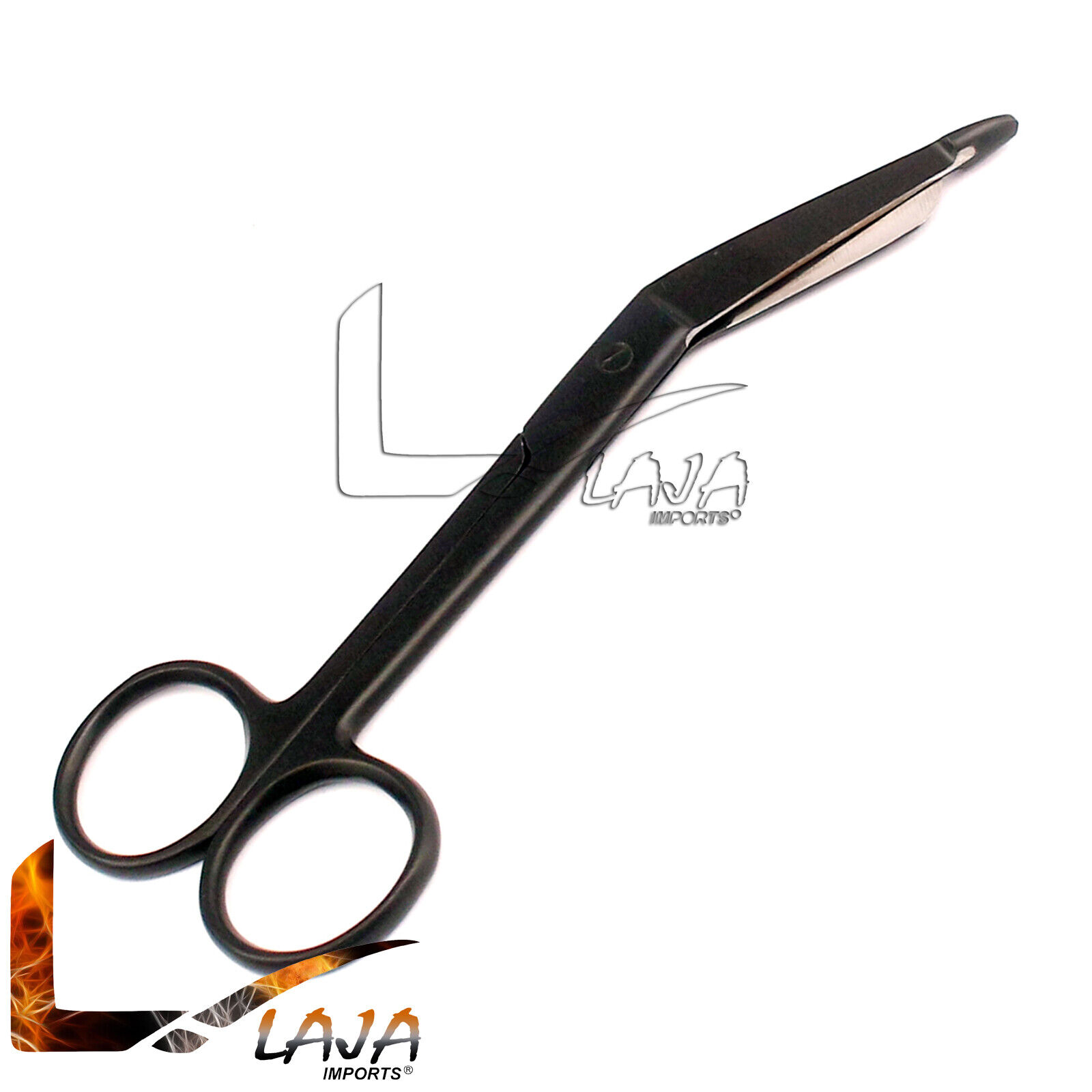 Lister-Bandage-Scissors-55-Black-Color-Stainless-Steel-273958301576-2
