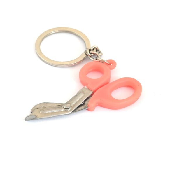 Mini Utility Scissors with Key Chain - Orange Ring  KC-012