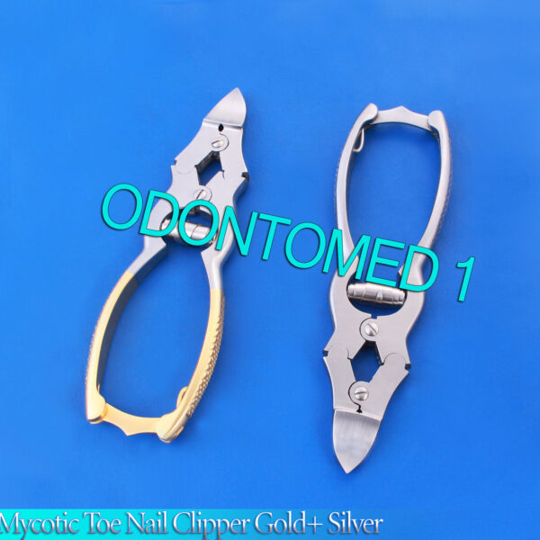 Mycotic Toe Nail Clipper Silver + Gold Surgical Instruments