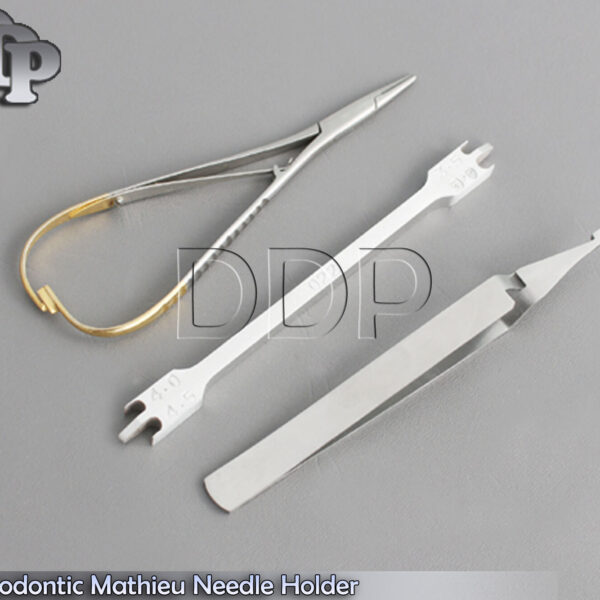 Orthodontic Mathieu Needle Holder TC Bracket Height Gauge & Tweezers DN-2173