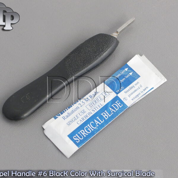 Scalpel Handle #6 with Black Color 10 Surgical Blade # 11 Dental Instruments