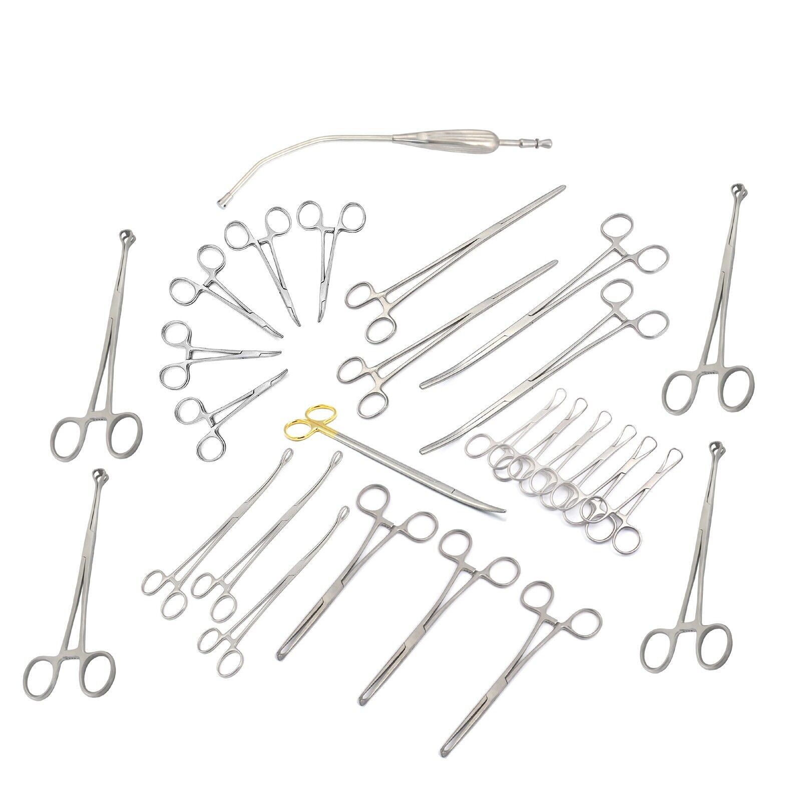 Set-Of-30-Pcs-Mix-Hemostat-Forceps-Scissors-Veterinary-Surgical-Instruments-374455636086