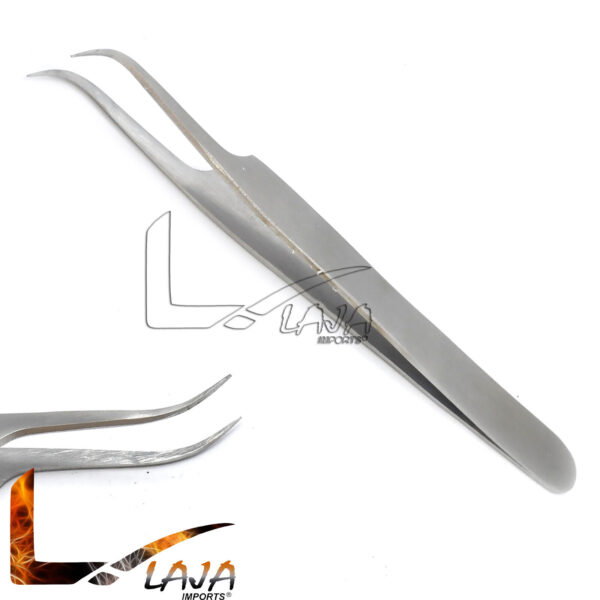 Tweezers No.7 Non Magnetic Curved Angled Bent Stainless Steel Fine Point Jewlers