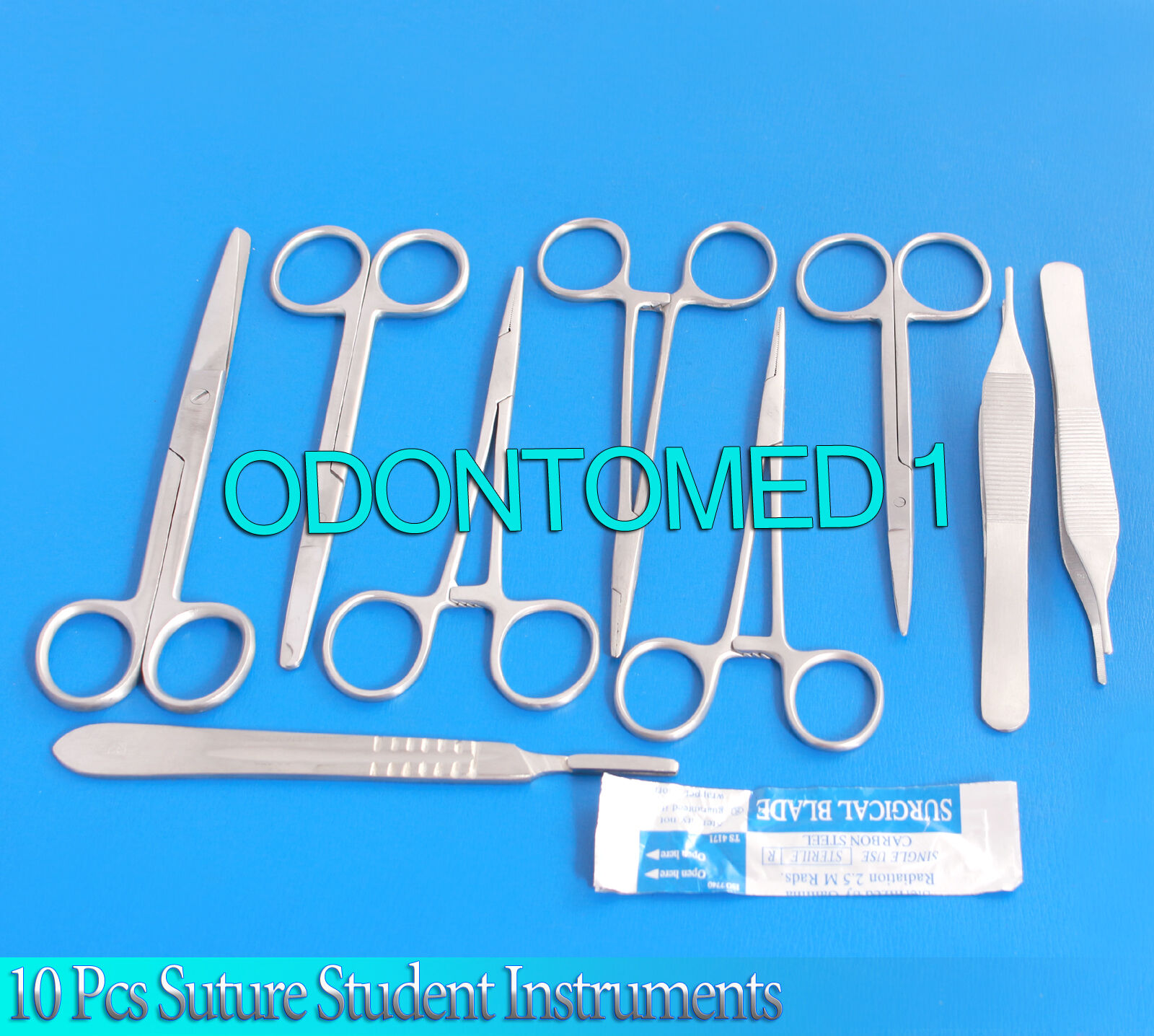 10-PCS-SUTURE-MEDICAL-STUDENT-SURGICAL-INSTRUMENTS-KIT5-BLADES21-115578665617