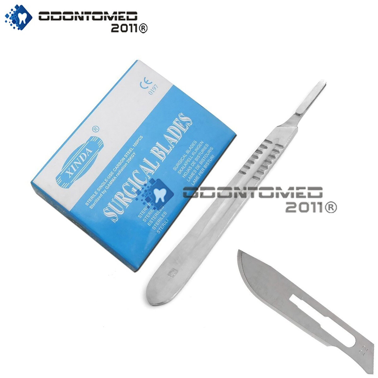 100-Scalpel-Blades-21-1-Scalpel-handle-4-Surgical-Instruments-115578665627
