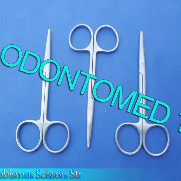 12 Pieces Strabismus Scissors 4'' Straight Surgical Dental Instruments