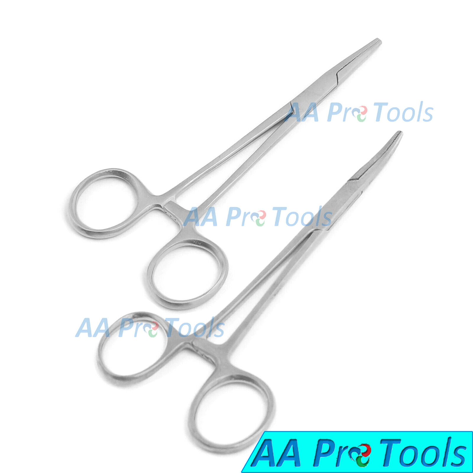 2-Fly-Fishing-Pliers-Straight-Curved-Hook-Remover-Hemostat-Forceps-Mosquito-254471458037-2