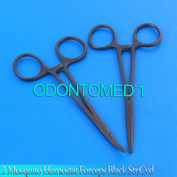 2 Mosquito Forceps 5" Full Black Colormed Instrument