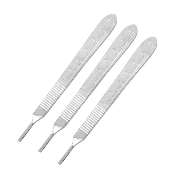 3Pcs Scalpel Handle #3 W/ Scale Stainless Surgical Dental Medical Instruments