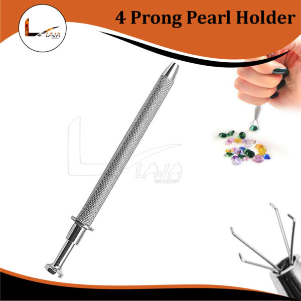 4 Prong Pearl Bead Ball Grabber Holder Body Piercing Tools For Easy Pickup