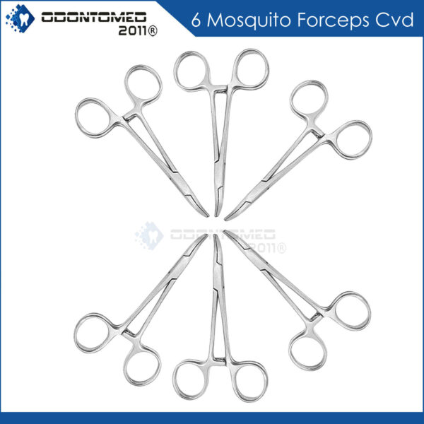 6 Kelly Hemostat Forceps 5.50" Curved Surgical Dental Instruments
