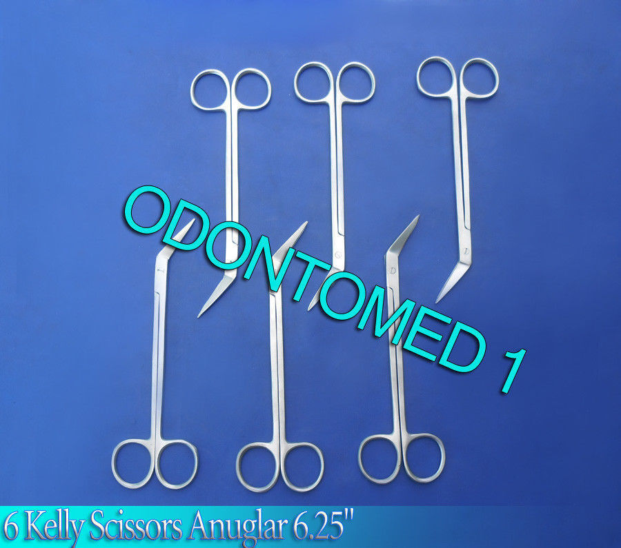 6-Kelly-Scissors-Anuglar-625-Surgical-Dental-Instrument-111078198677