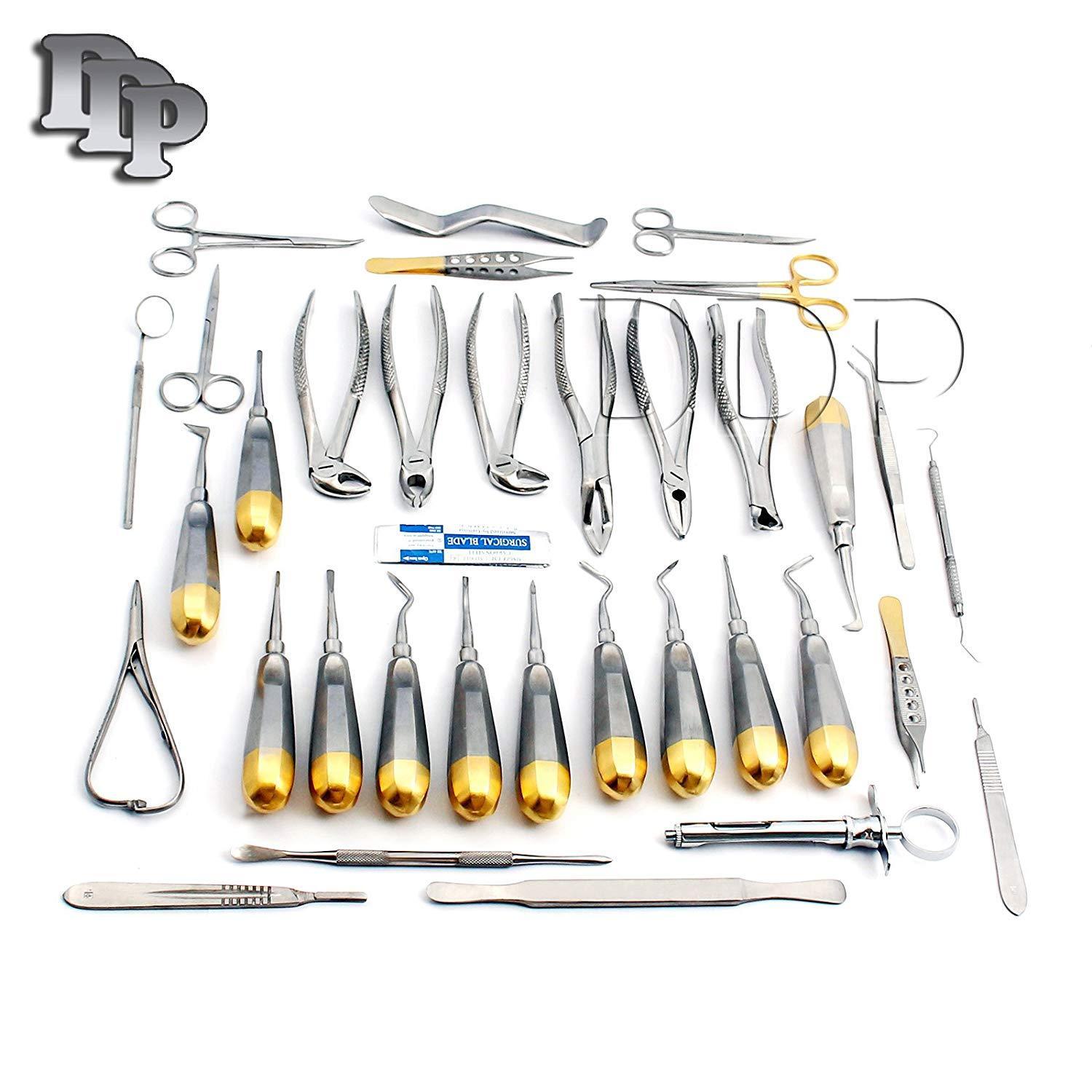 74-PC-ORAL-DENTAL-SURGERY-EXTRACTING-ELEVATORS-FORCEPS-INSTRUMENT-KIT-SET-DN-419-132915029367