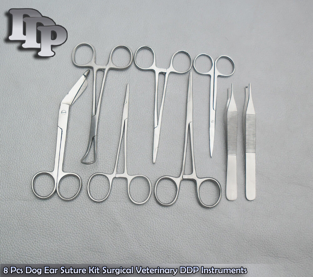 8-Pcs-Dog-Ear-Suture-Kit-Surgical-Veterinary-Instruments-111259675767