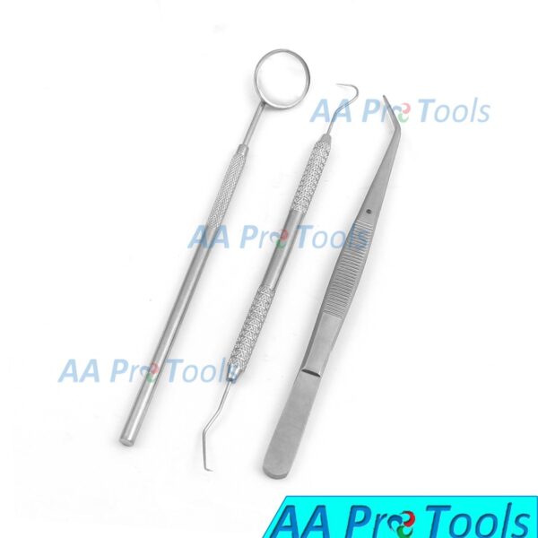 90 Instruments Basic Dental Set Mirror Explorer Probe Pliers (30 of each 3 kind)