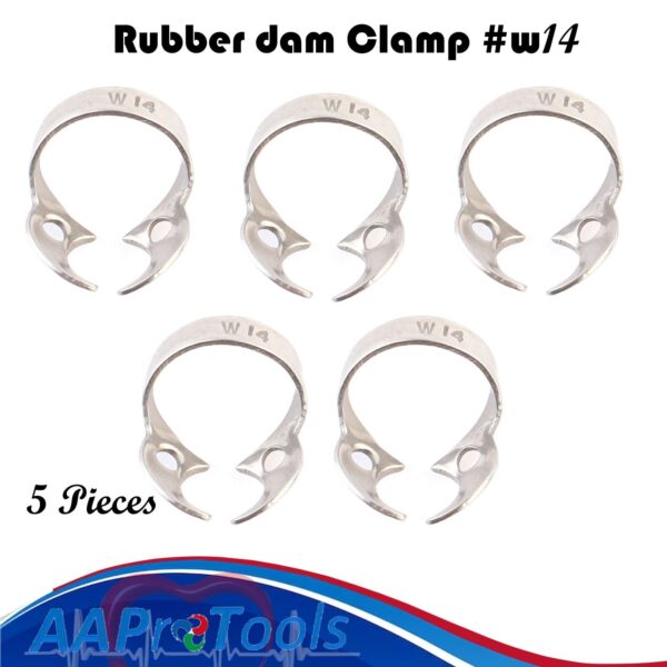AA Pro 5 Universal Dental Endodontic Rubber Dam Clamp # W14 Surgical Instruments