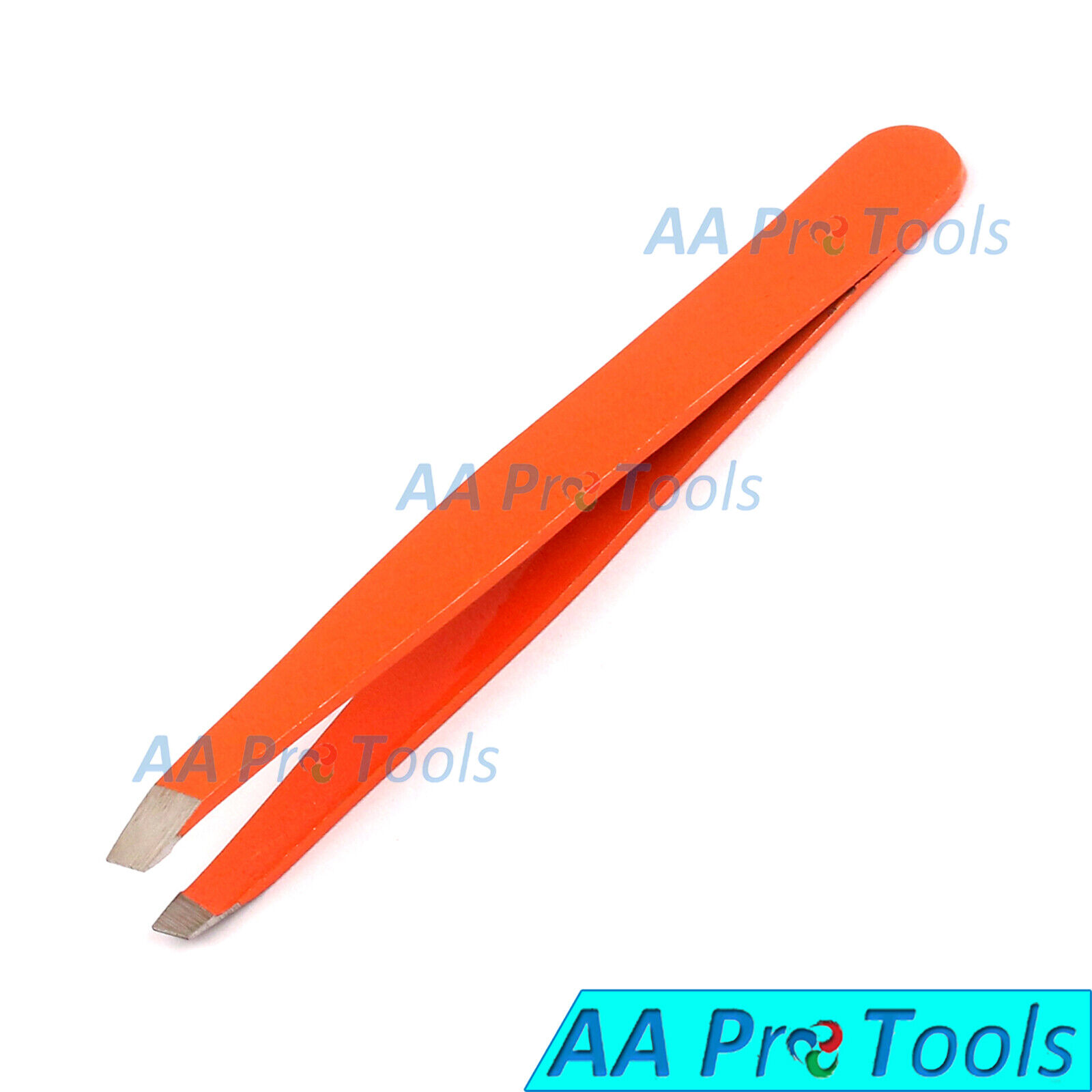 AAPRO-Orange-Color-Professional-Mini-Eyebrow-Tweezers-Baby-Tweezers-Slanted-Tips-254281915087