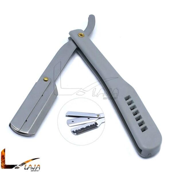 Classic Design Gray Color Barber Straight Cut Throat Shaving Razor BTS-355