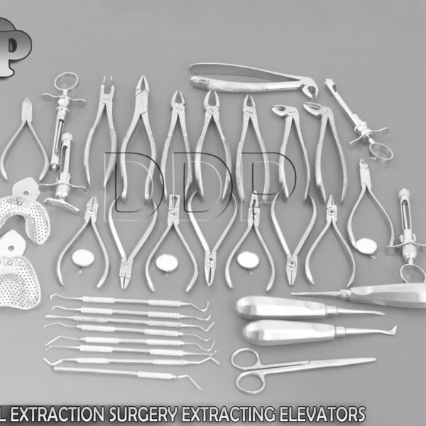 DENTAL EXTRACTION SURGERY EXTRACTING ELEVATORS FORCEPS INSTRUMENT 39 PCS