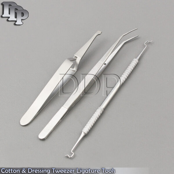 Dental College Tweezer Bracket Placing Cotton & Dressing Tweezer Ligature Tools