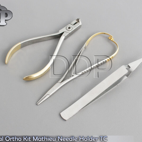 Dental Ortho Kit Mathieu Needle Holder TC,Distal End Cutter TC,Bracket Tweezers