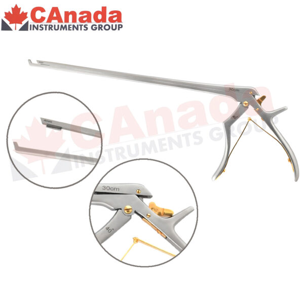 Kerrison Rongeurs Silver & Gold W/Lock 4mm 40? Up 30 Cm Orthopedic Instruments