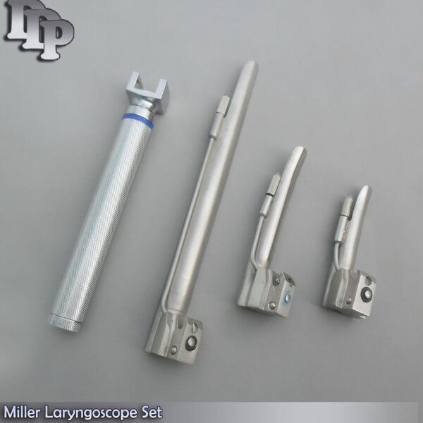 LARYNGOSCOPE SMALL HANDLE AA + 3 MILLER BLADE #0 + 1 +3 ENT ANESTHESIA LS-3047
