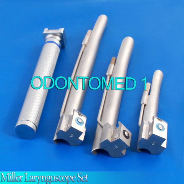 Laryngoscope Small Handle Aa + 3 Miller Blade #1 + 2 + 4 Ent Anesthesia Ls-3044