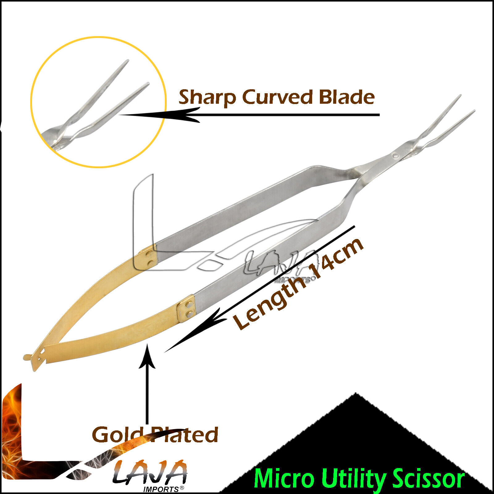 Micro-Utility-Forceps-14cm-Half-Gold-Plated-Reach-Tighter-Deeper-Spaces-DS-1364-274715643327