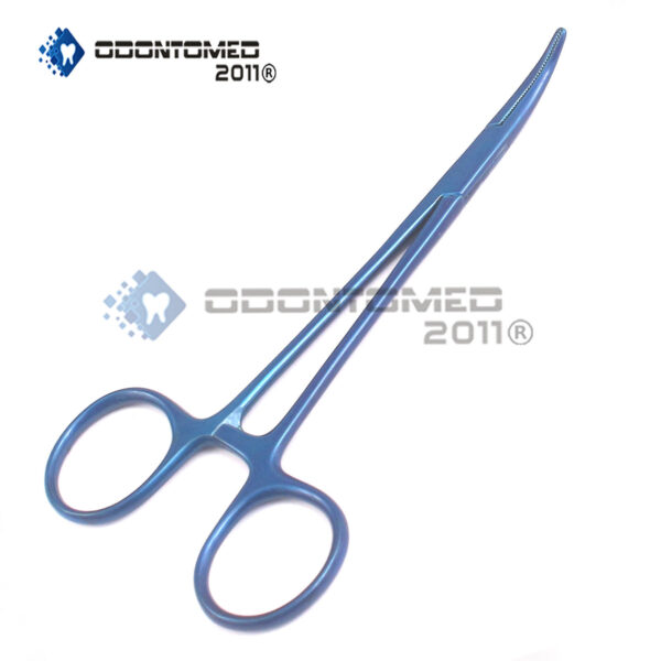 Mosquito Forceps Curved 5" Blue Color Surgical Instruments
