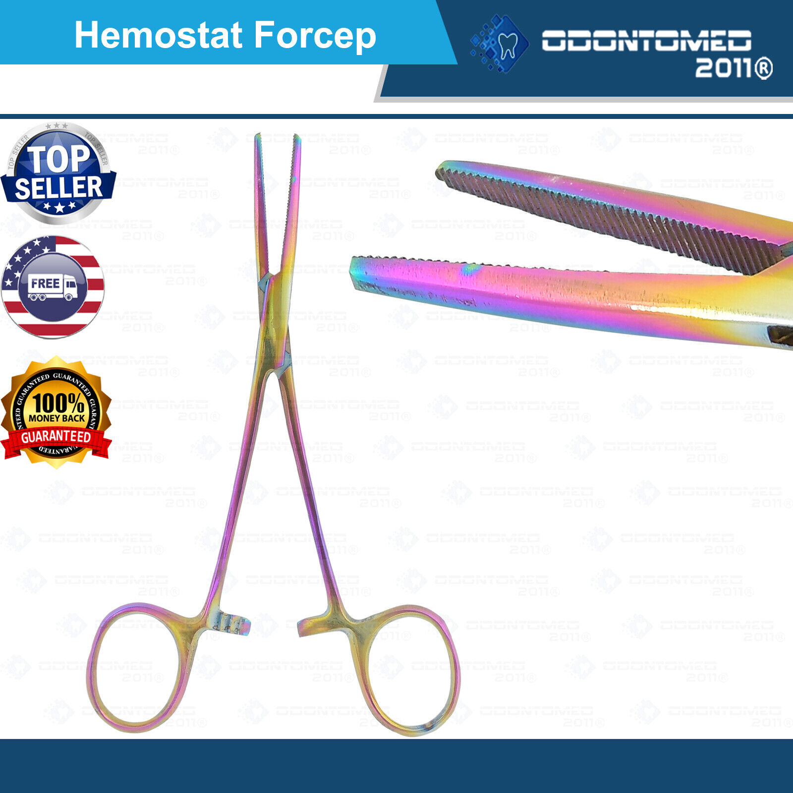 ODM-Hemostat-Locking-Forceps-625-Multi-Color-Straight-Veterinary-Surgical-122198652887-2