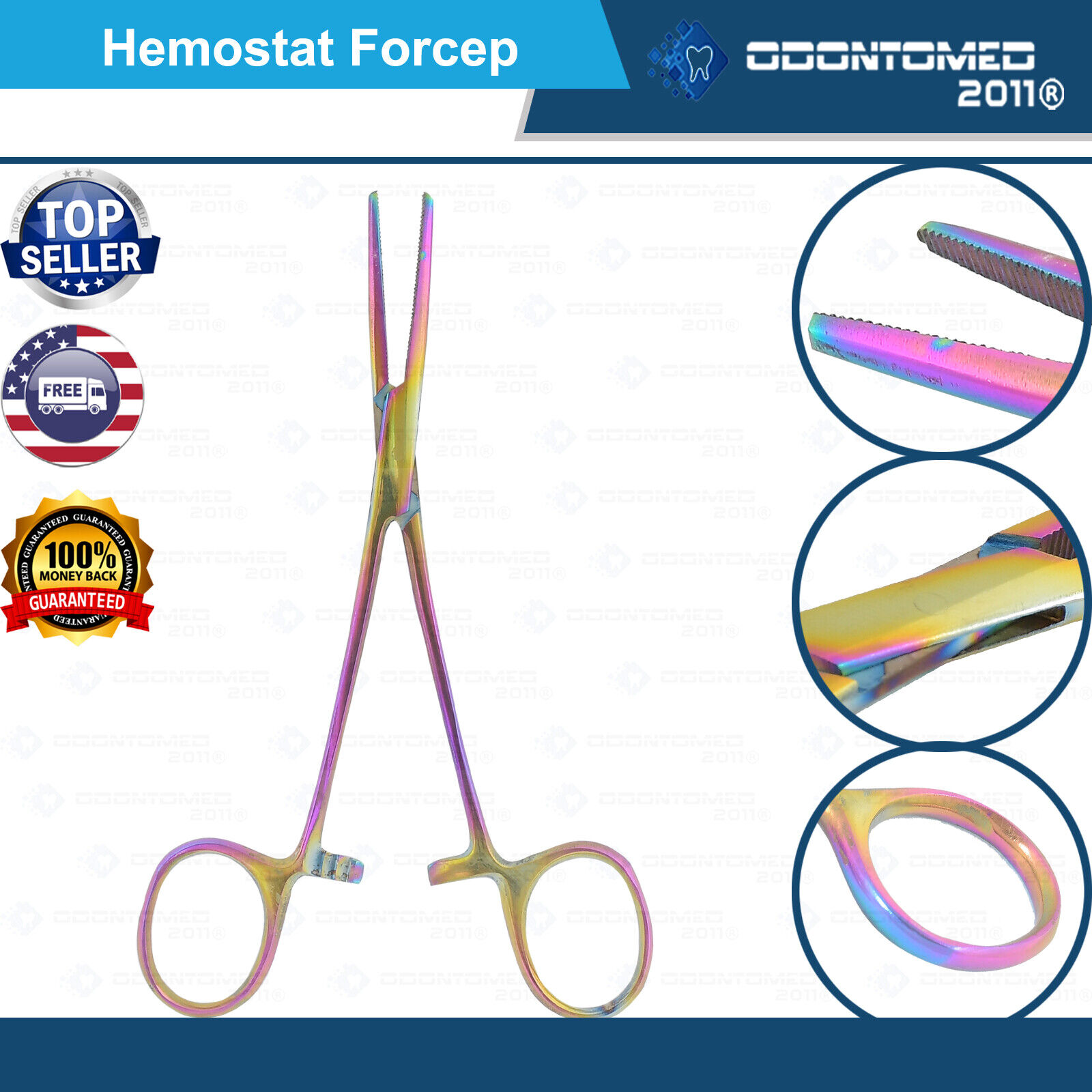 ODM-Hemostat-Locking-Forceps-625-Multi-Color-Straight-Veterinary-Surgical-122198652887-4