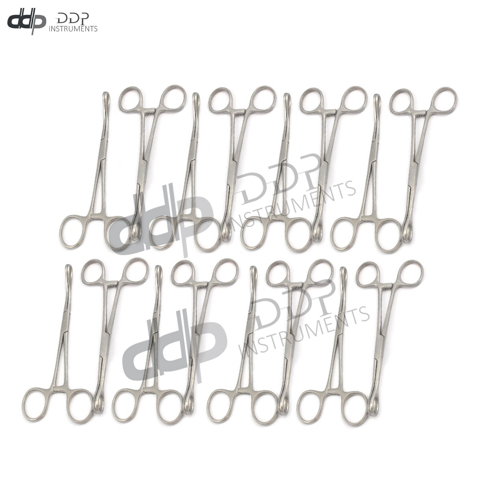 Set-Of-16-Sponge-Forceps-7-StraightCurved-Serrated-Surgical-Dental-Instruments-125122369707