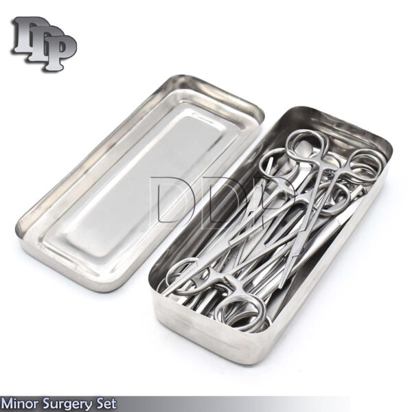 Set of 13 Pieces Basic Minor Surgery Kit Steel Box Surgical Instruments DS-1290