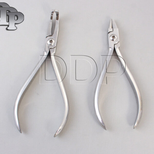 Set of 2 Bird Beak Plier & Bracket Remover Plier Angled Orthodontic Set