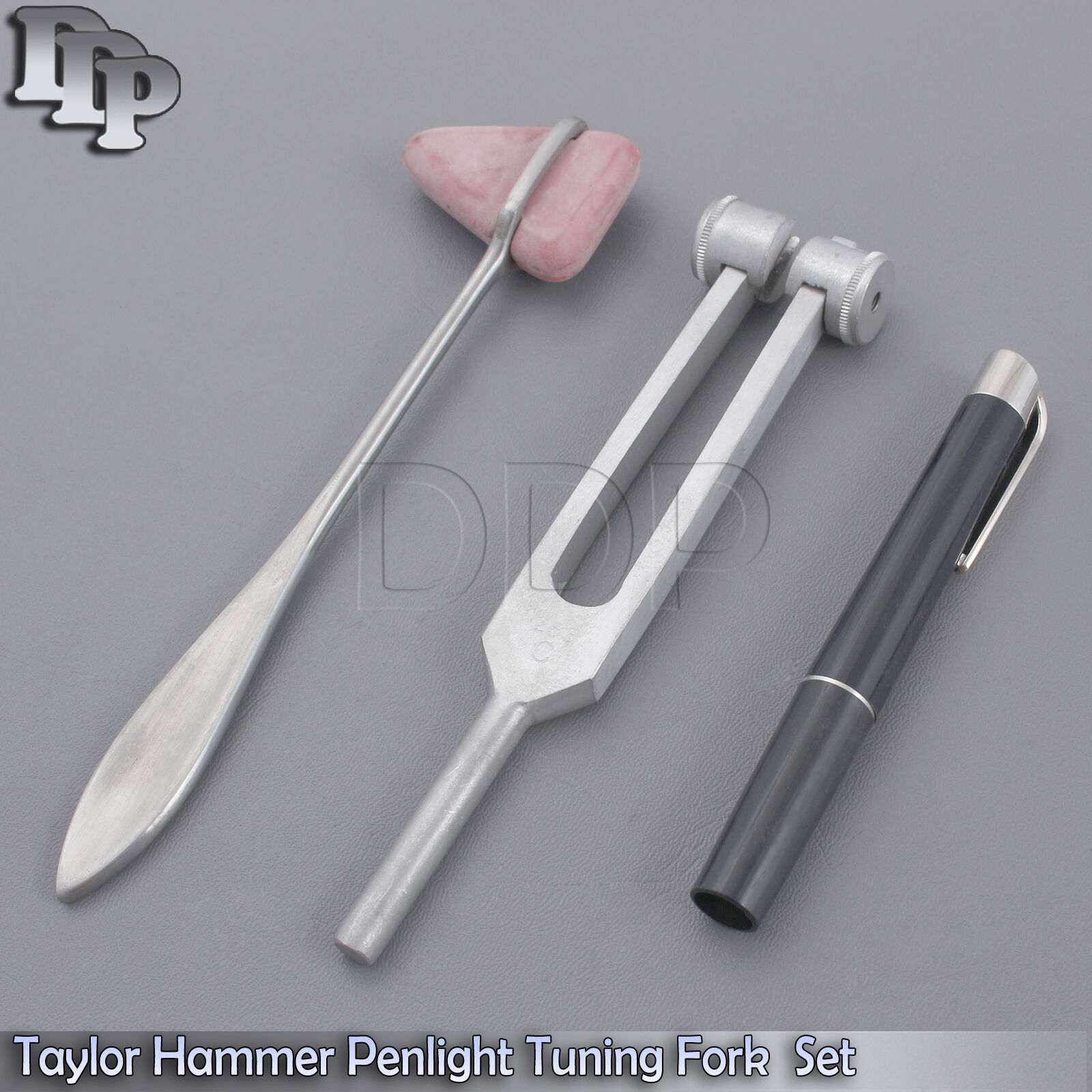 Set-of-3-pcs-Reflex-Taylor-Percussion-Hammer-Penlight-Tuning-Fork-256C-131879250547