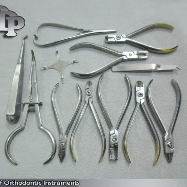 Set of Orthodontic Instruments Of 13 Pieces - Stainless Steel DN-497