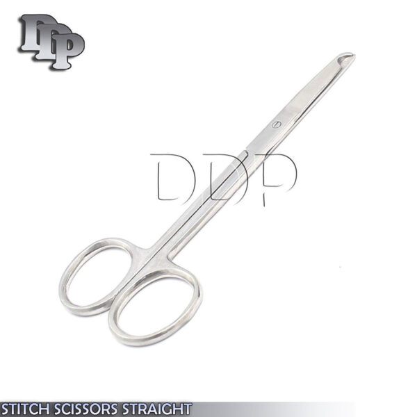 Stainless Steel Suture Stitch Scissors 4.5'' Straight Tip