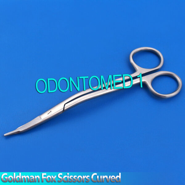 Surgical Goldman Fox Scissor 13cm Double Curved Dental Cutting Suture Lab