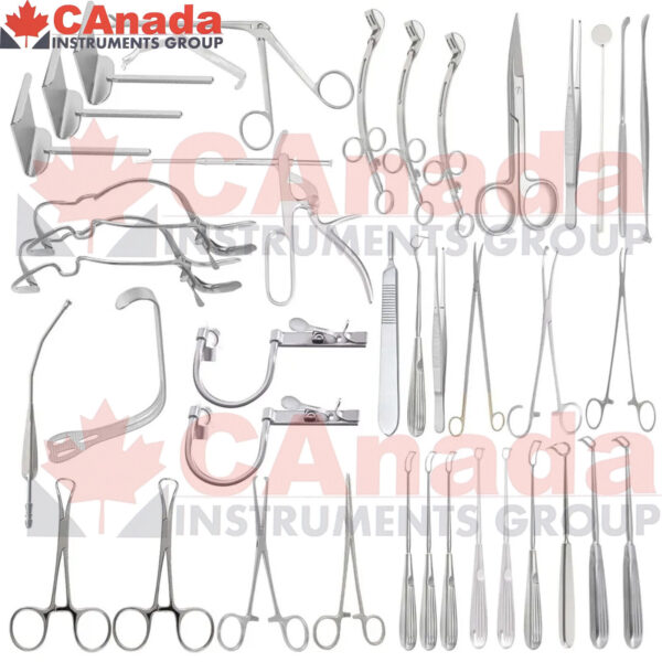 T & A Instrument Set of 44Pcs for removal of Tonsil and Adenoid, tonsillectomy