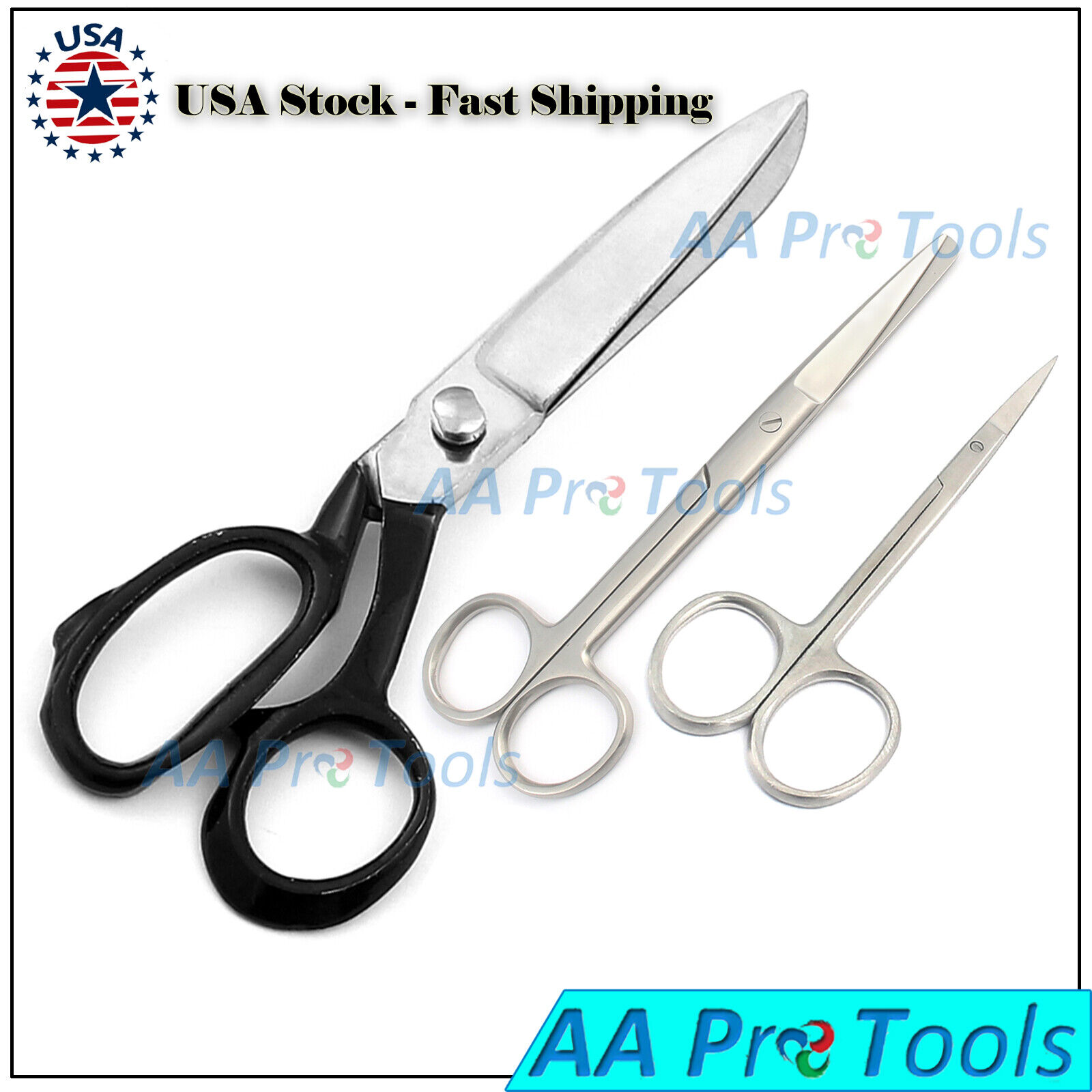 UPHOLSTERY-Tailor-Scissor-Set-Tailoring-Dressmaking-Sheer-Fabric-Craft-Cut-PICK-254737600857