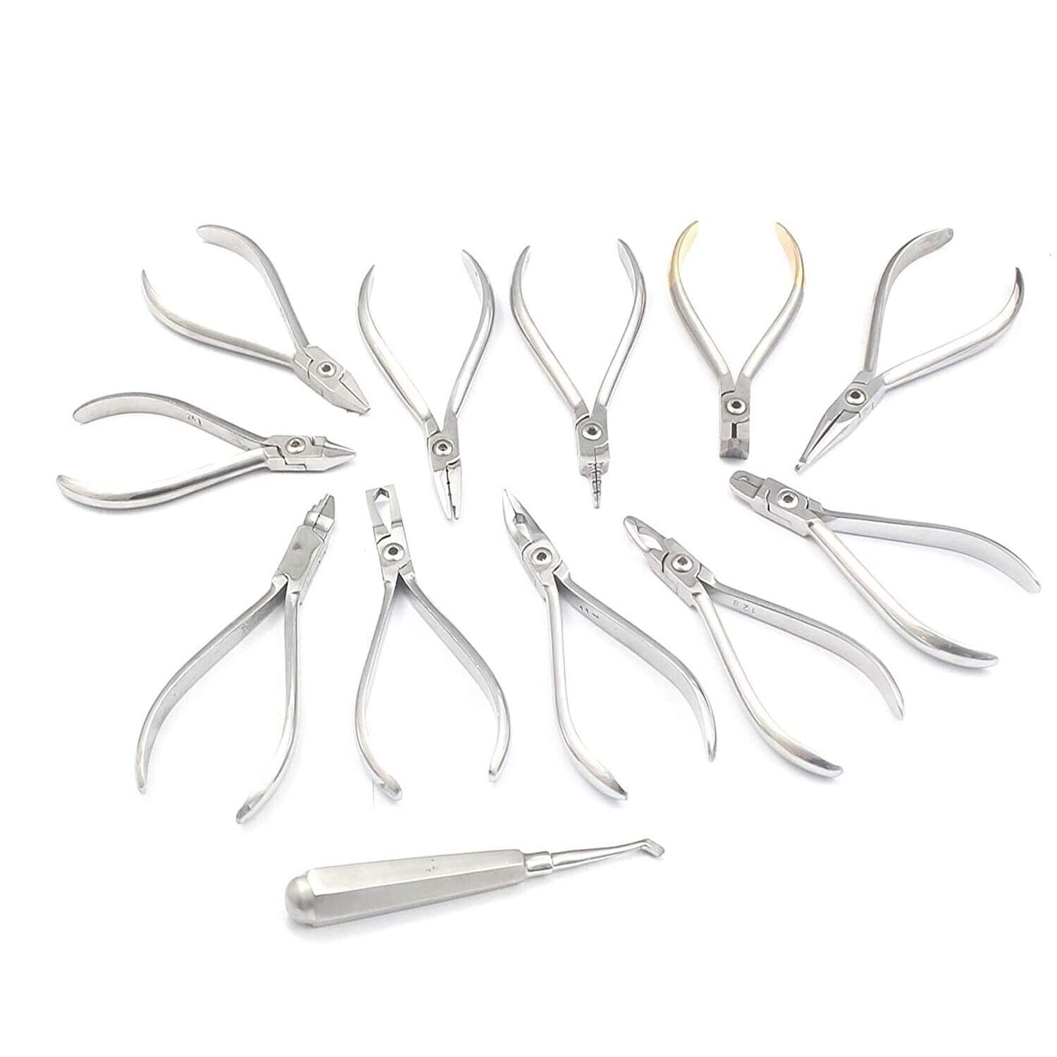 Weingart-Orthodontics-Pliers-Bracket-Wengart-How-Assorted-Set-of-12-Pcs-DN-480-121343599617