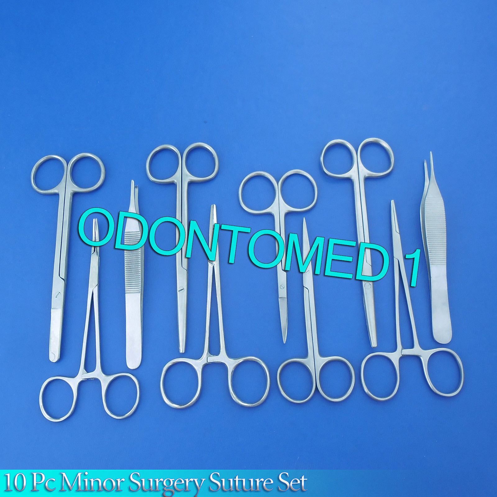 10-INSTRUMENTS-MINOR-SURGERY-SUTURE-SET-KIT-FORCEPS-125578156618