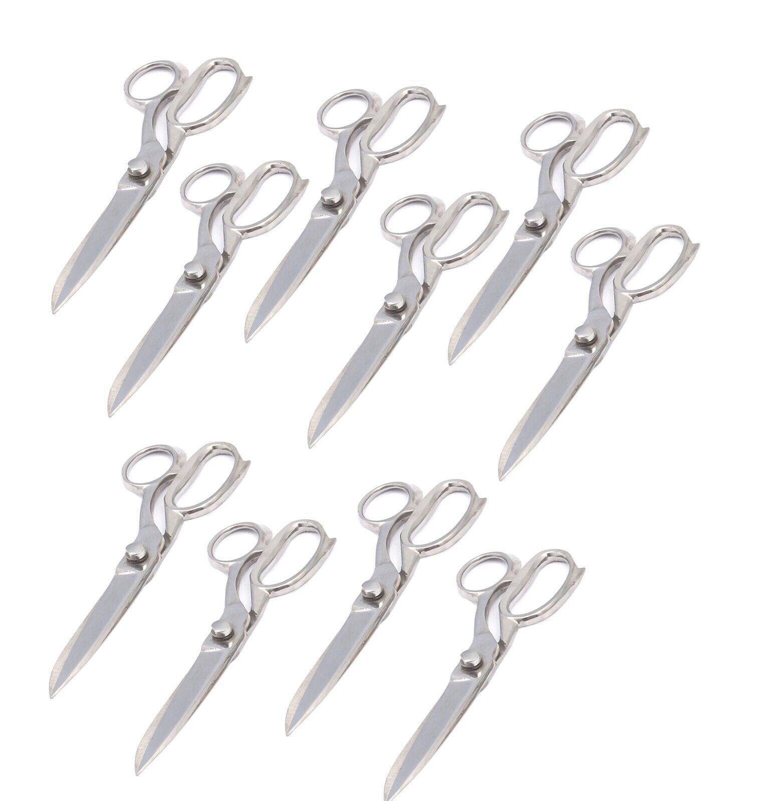 10-Pcs-Heavy-Duty-Stainless-Steel-Tailor-Upholstery-Scissors-6-Shears-Sliver-374629522438