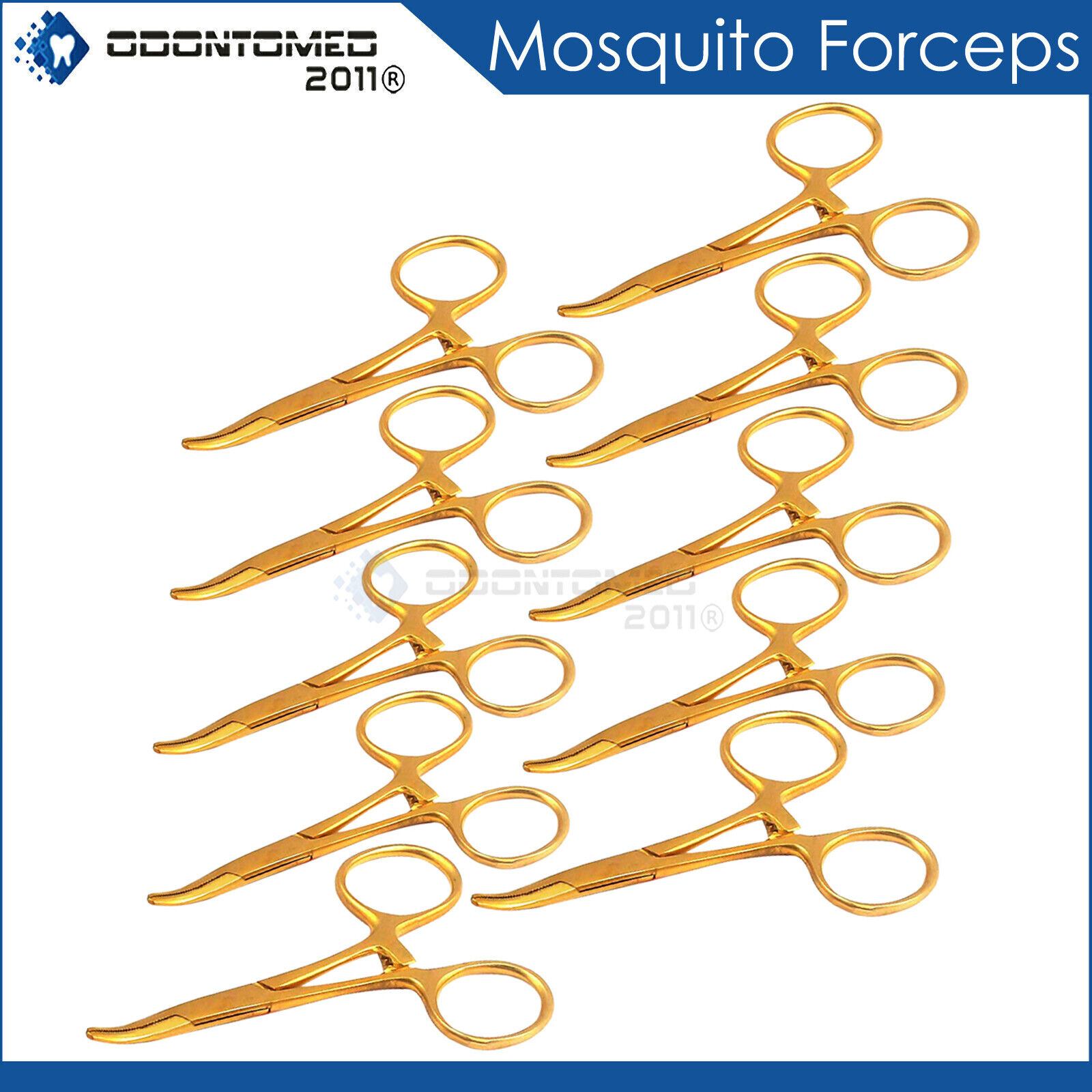 10-Pcs-Mosquito-Hemostat-Locking-Forceps-Clamp-Pliers-Curved-35-Inch-Full-Gold-125578156588